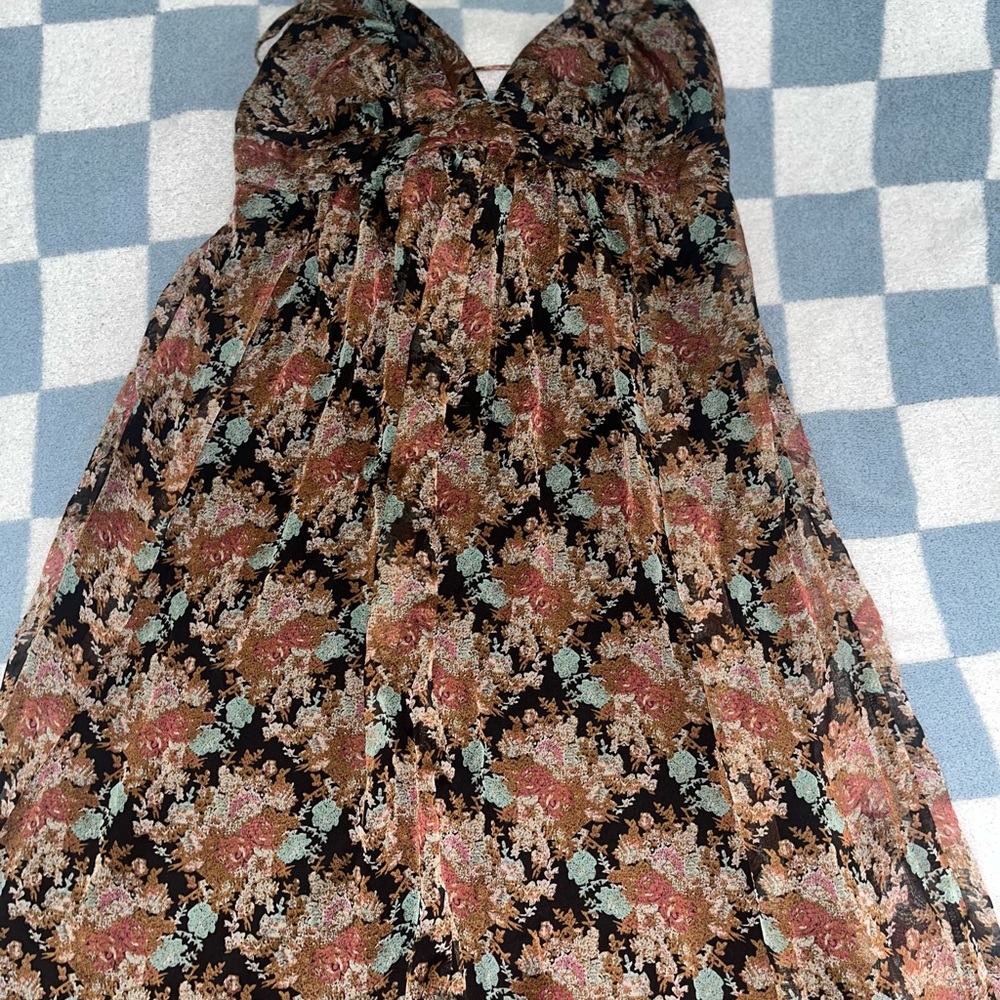 Buffalo David Bitton: Floral Black and Brown Women's Dress